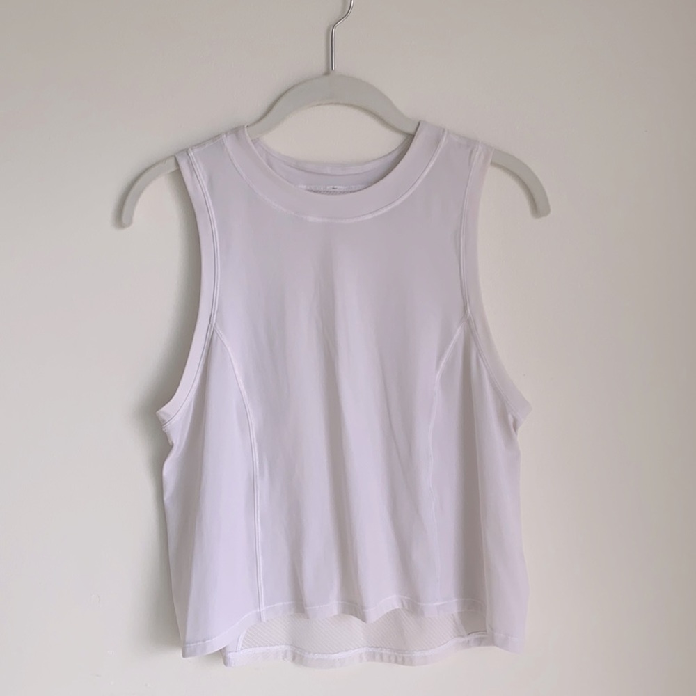 Lulu Lemon white Mesh sleeveless Tank